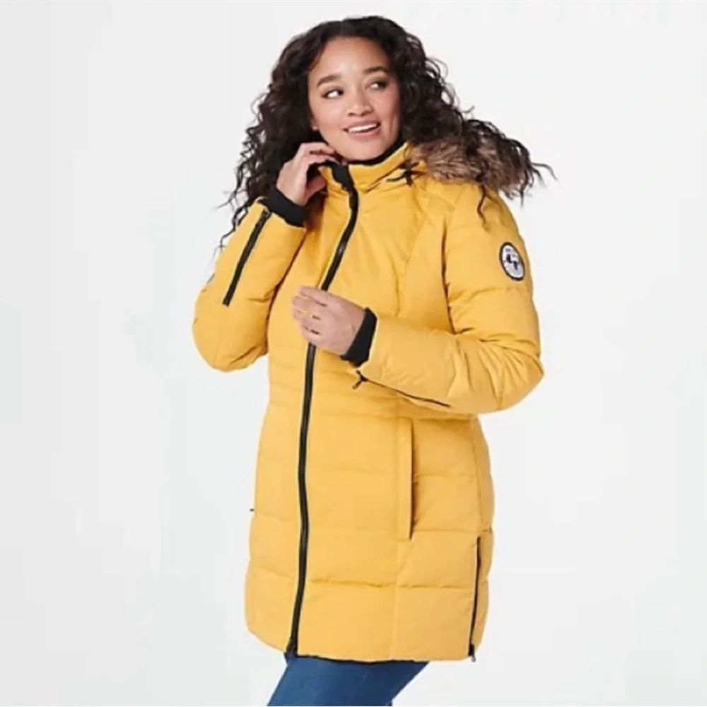NEW Arctic Expedition Quilted Zip Front Down Coat Hood